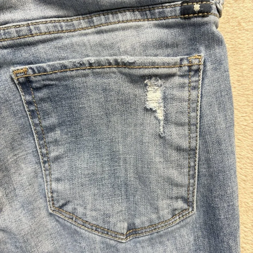 Lucky Brand Brooke‎ Skinny Jeans Womens 6/28 Blue Mid Rise Stretch Distressed